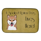Caroline'S Treasures Shaba Innu Spoiled Dog Lives Here Dish Drying Mat, 14 X 21