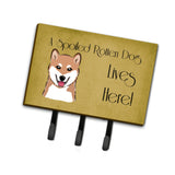 Caroline'S Treasures Bb1473Th68 Shiba Inu Spoiled Dog Lives Here Leash Or Key Holder, Large, Multicolor