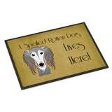 Caroline'S Treasures Bb1477Jmat Saluki Spoiled Dog Lives Here Indoor Or Outdoor Mat, 24 X 36, Multicolor