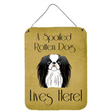 Caroline'S Treasures Bb1478Ds1216 Japanese Chin Spoiled Dog Lives Here Wall Or Door Hanging Prints, 16 X 12, Multicolor