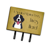 Caroline'S Treasures Bb1485Th68 Bernese Mountain Dog Spoiled Dog Lives Here Leash Or Key Holder, Large, Multicolor