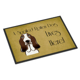 Caroline'S Treasures Bb1491Jmat Basset Hound Spoiled Dog Lives Here Indoor Or Outdoor Mat, 24 X 36, Multicolor