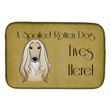 Caroline'S Treasures Afghan Hound Spoiled Dog Lives Here Dish Drying Mat, 14 X 21