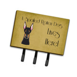 Caroline'S Treasures Bb1493Th68 Doberman Spoiled Dog Lives Here Leash Or Key Holder, Large, Multicolor