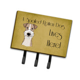 Caroline'S Treasures Bb1495Th68 Wire Haired Fox Terrier Spoiled Dog Lives Here Leash Or Key Holder, Large, Multicolor