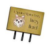 Caroline'S Treasures Bb1499Th68 Chihuahua Spoiled Dog Lives Here Leash Or Key Holder, Large, Multicolor