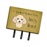 Caroline'S Treasures Bb1506Th68 Buff Poodle Spoiled Dog Lives Here Leash Or Key Holder, Large, Multicolor