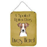 Caroline'S Treasures Bb1508Ds1216 Jack Russell Terrier Spoiled Dog Lives Here Wall Or Door Hanging Prints, 16 X 12, Multic