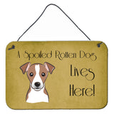 Caroline'S Treasures Bb1508Ds812 Jack Russell Terrier Spoiled Dog Lives Here Wall Or Door Hanging Prints, 8 X 12, Multicol