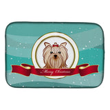 Caroline'S Treasures Yorkie Yorkshire Terrier Merry Christmas Dish Drying Mat, 14 X 21
