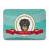 Caroline'S Treasures Longhair Black Tan Dachshund Christmas Floor Mat, 19 X 27, Multicolor
