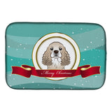 Caroline'S Treasures Cocker Spaniel Merry Christmas Dish Drying Mat, 14 X 21