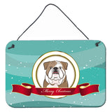 Caroline'S Treasures English Bulldog Merry Christmas Wall Or Door Hanging Prints Bb1529Ds812, 8Hx12W