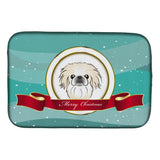 Caroline'S Treasures Pekingese Merry Christmas Dish Drying Mat, 14 X 21