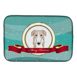 Caroline'S Treasures Borzoi Merry Christmas Dish Drying Mat, 14 X 21