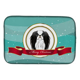 Caroline'S Treasures Japanese Chin Merry Christmas Dish Drying Mat, 14 X 21