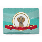 Caroline'S Treasures Wirehaired Dachshund Merry Christmas Floor Mat, 19 X 27, Multicolor
