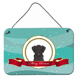 Caroline'S Treasures Black Labrador Merry Christmas Wall Or Door Hanging Prints Bb1545Ds812, 8Hx12W