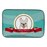 Caroline'S Treasures French Bulldog Merry Christmas Dish Drying Mat, 14 X 21