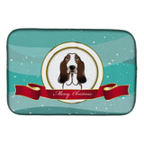 Caroline'S Treasures Basset Hound Merry Christmas Dish Drying Mat, 14 X 21