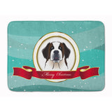 Caroline'S Treasures Saint Bernard Merry Christmas Floor Mat, 19 X 27, Multicolor