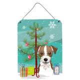Caroline'S Treasures Christmas Tree And Jack Russell Terrier Wall Or Door Hanging Prints Bb1574Ds1216, 16Hx12W, Multicolor