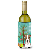 Caroline'S Treasures Bb1574Literk Christmas Tree And Jack Russell Terrier Wine Bottle Koozie Hugger, 750 Ml, Multicolor