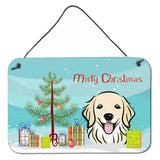 Caroline'S Treasures Christmas Tree And Golden Retriever Wall Or Door Hanging Prints Bb1577Ds812, 8Hx12W