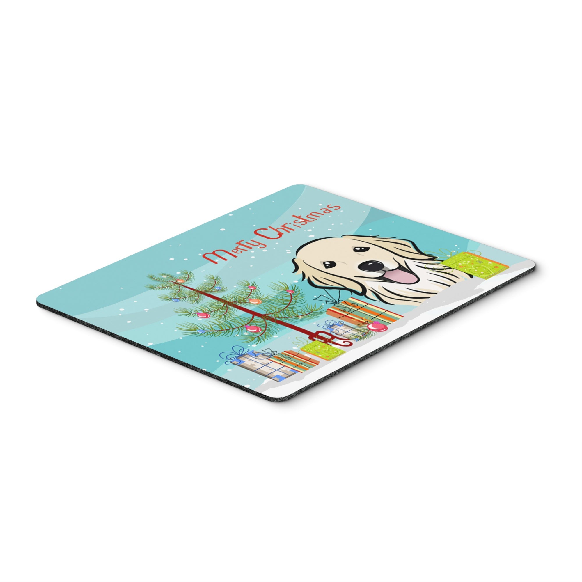 Caroline'S Treasures Christmas Tree & Golden Retriever Mouse Pad, Hot Pad Or Trivet, Multicolor (Bb1577Mp)