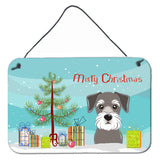 Caroline'S Treasures Christmas Tree And Schnauzer Wall Or Door Hanging Prints Bb1578Ds812, 8Hx12W