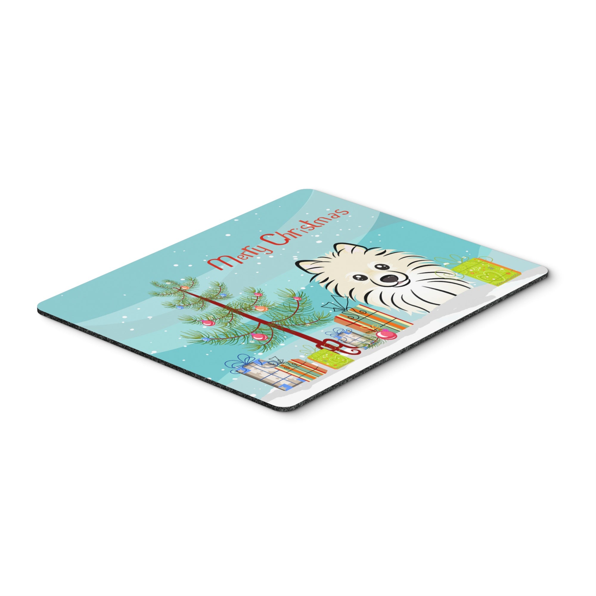 Caroline'S Treasures Christmas Tree & Pomeranian Mouse Pad, Hot Pad Or Trivet, Multicolor (Bb1579Mp)
