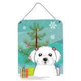 Caroline'S Treasures Christmas Tree And Maltese Wall Or Door Hanging Prints Bb1580Ds1216, 16Hx12W, Multicolor