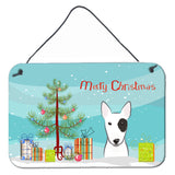 Caroline'S Treasures Christmas Tree And Bull Terrier Wall Or Door Hanging Prints Bb1581Ds812, 8Hx12W