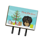 Caroline'S Treasures Bb1585Th68 Christmas Tree And Longhair Black And Tan Dachshund Leash Or Key Holder, Large, Multicolor