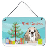 Caroline'S Treasures Christmas Tree And Cocker Spaniel Wall Or Door Hanging Prints Bb1588Ds812, 8Hx12W, Multicolor