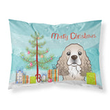 Caroline'S Treasures Bb1588Pillowcase Christmas Tree And Cocker Spaniel Fabric Standard Pillowcase, Large, Multicolor