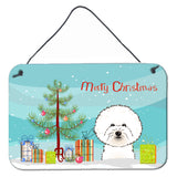Caroline'S Treasures Christmas Tree And Bichon Frise Wall Or Door Hanging Prints Bb1589Ds812, 8Hx12W