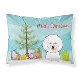 Caroline'S Treasures Bb1589Pillowcase Christmas Tree And Bichon Frise Fabric Standard Pillowcase, Large, Multicolor