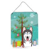 Caroline'S Treasures Christmas Tree And Alaskan Malamute Wall Or Door Hanging Prints Bb1590Ds1216, 16Hx12W, Multicolor