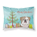 Caroline'S Treasures Bb1591Pillowcase Christmas Tree And English Bulldog Fabric Standard Pillowcase, Large, Multicolor