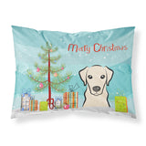 Caroline'S Treasures Bb1594Pillowcase Christmas Tree And Yellow Labrador Fabric Standard Pillowcase, Large, Multicolor
