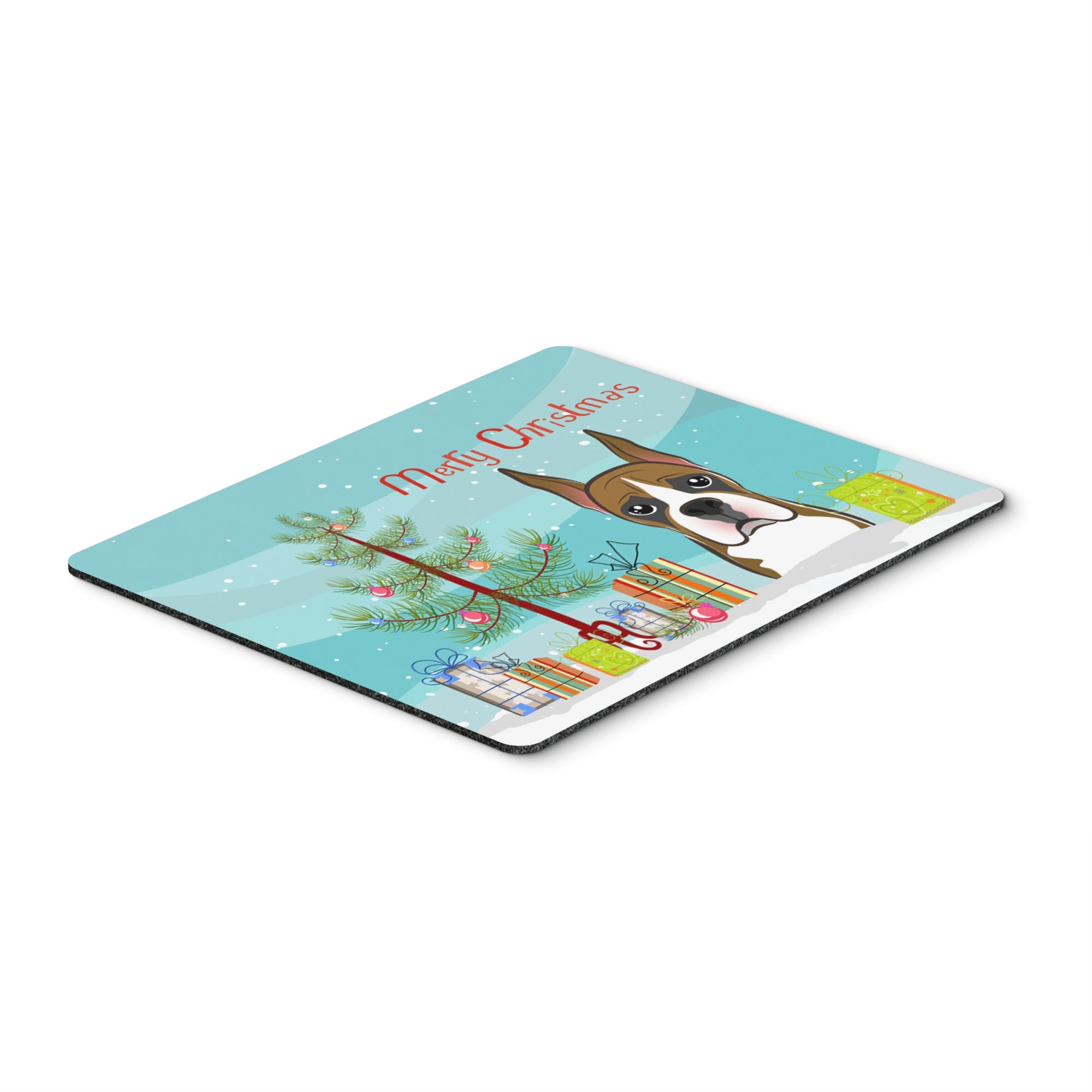 Caroline'S Treasures Christmas Tree & Boxer Mouse Pad, Hot Pad Or Trivet, Multicolor (Bb1595Mp)