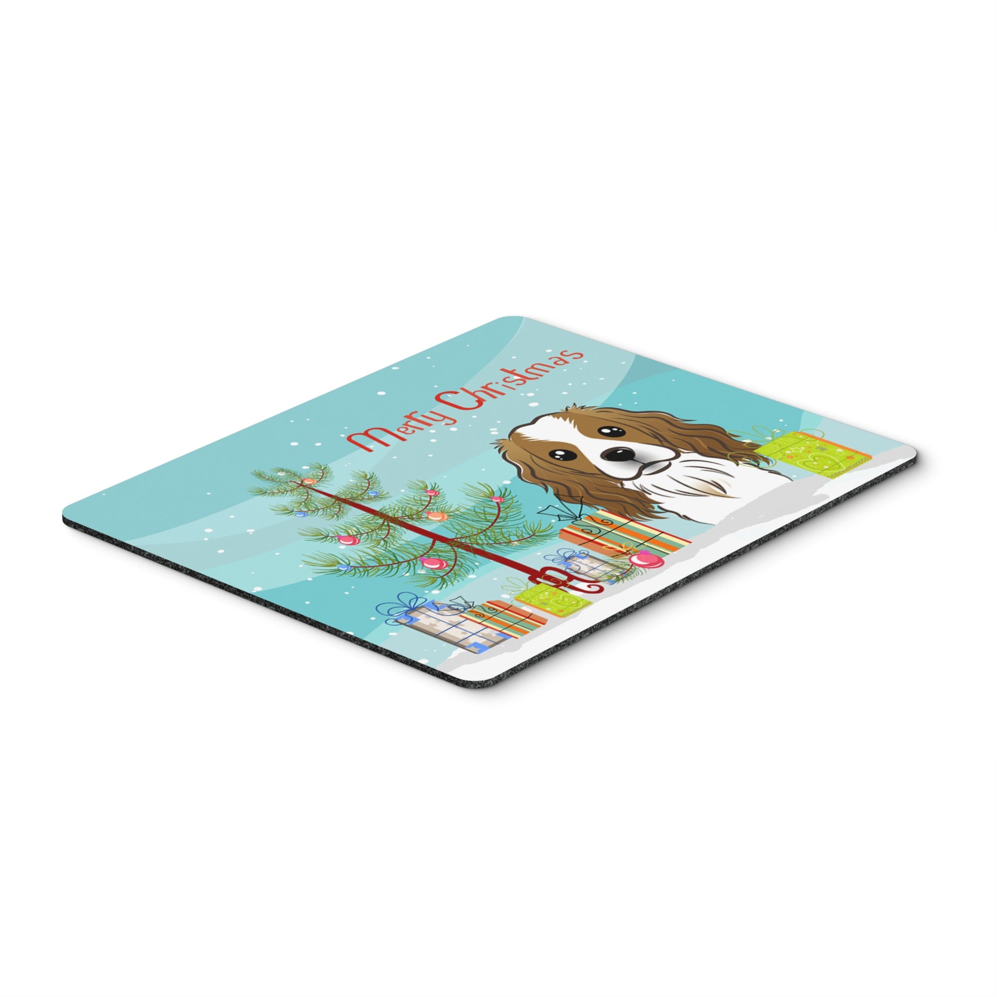 Caroline'S Treasures Christmas Tree & Cavalier Spaniel Mouse Pad, Hot Pad Or Trivet, Multicolor (Bb1596Mp)