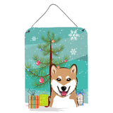 Caroline'S Treasures Christmas Tree And Shiba Inu Wall Or Door Hanging Prints Bb1597Ds1216, 16Hx12W, Multicolor