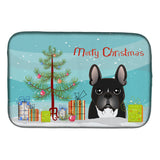 Caroline'S Treasures Christmas Tree And French Bulldog Dish Drying Mat, 14 X 21