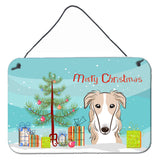 Caroline'S Treasures Christmas Tree And Borzoi Wall Or Door Hanging Prints Bb1600Ds812, 8Hx12W, Multicolor