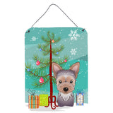 Caroline'S Treasures Christmas Tree And Yorkie Puppy Wall Or Door Hanging Prints Bb1604Ds1216, 16Hx12W, Multicolor