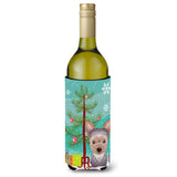 Caroline'S Treasures Christmas Tree And Yorkie Puppy Wine Bottle Koozie Hugger, 750 Ml, Multicolor