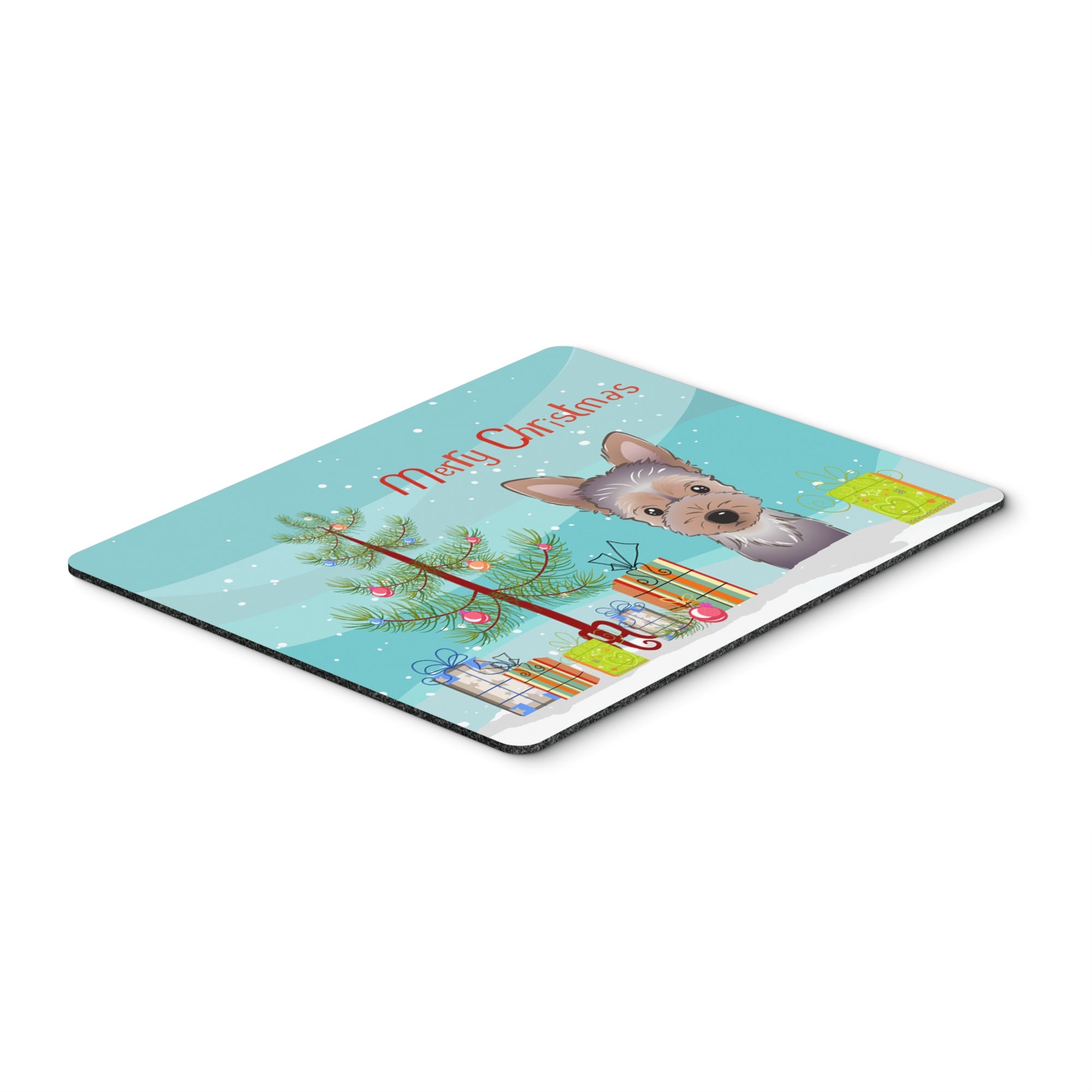 Caroline'S Treasures Christmas Tree & Yorkie Puppy Mouse Pad, Hot Pad Or Trivet, Multicolor (Bb1604Mp)