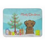 Caroline'S Treasures Christmas Tree And Chocolate Labrador Floor Mat, 19 X 27, Multicolor